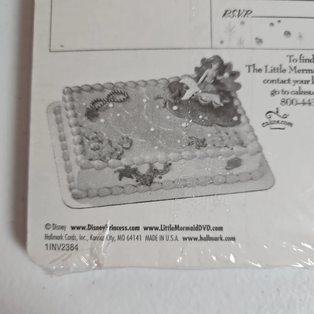 2 Vintage Disney Princess The Little Mermaid Party Invitations 8 Packs Envelopes